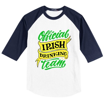 Official Irish Ing Team St Patricks Day Gift Baseball Sleeve Shirt