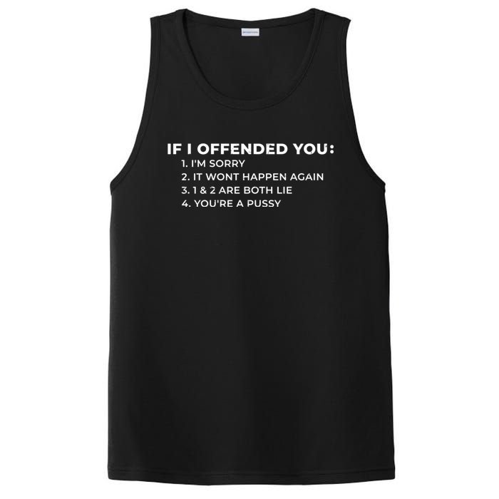 Offensive If I Offended You Funny Sarcastic Adult Joke Vintage PosiCharge Competitor Tank