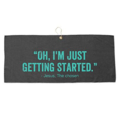 Oh I’M Just Getting Started Large Microfiber Waffle Golf Towel