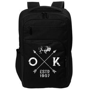 Oklahoma I Love State Arrow Bison Buffalo Impact Tech Backpack