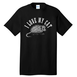 Opossum I Love My Cat Funny Opossum Tall T-Shirt