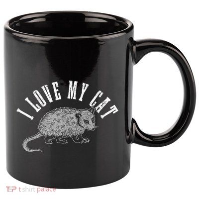 Opossum I Love My Cat Funny Opossum 11oz C Handle Ceramic Mug