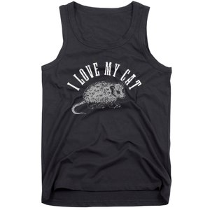 Opossum I Love My Cat Funny Opossum Tank Top