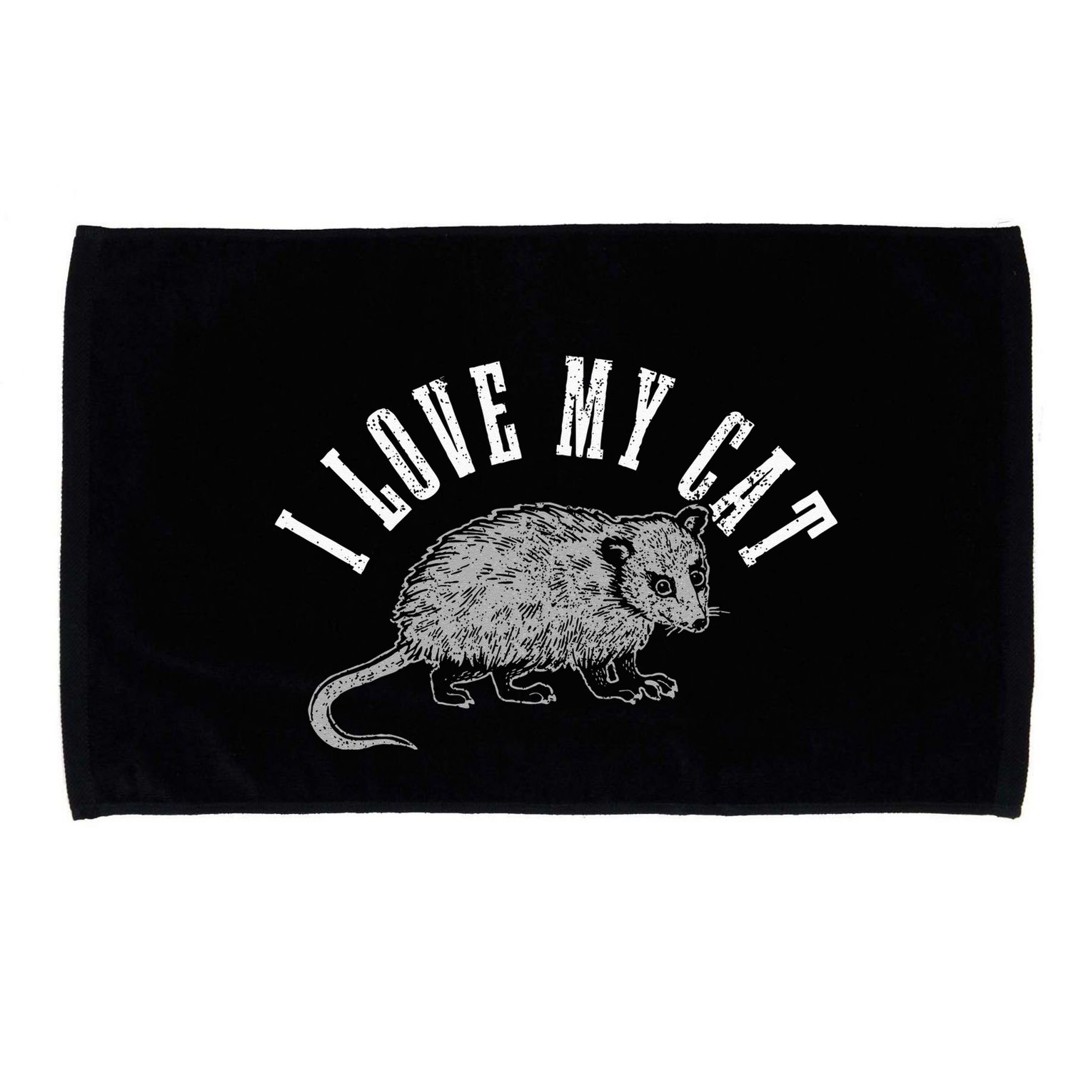 Opossum I Love My Cat Funny Opossum Microfiber Hand Towel
