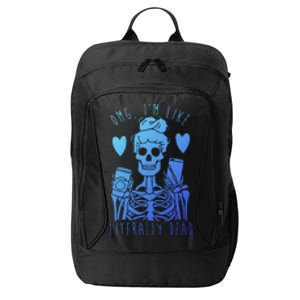 Omg Im Like Literally Dead Lazy Halloween Costume Skeleton Gift City Backpack