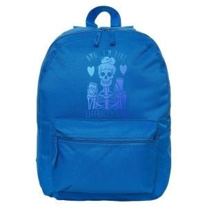 Omg Im Like Literally Dead Lazy Halloween Costume Skeleton Gift 16 in Basic Backpack