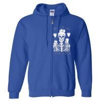 Omg Im Like Literally Dead Lazy Halloween Costume Skeleton Gift Full Zip Hoodie