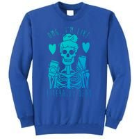 Omg Im Like Literally Dead Lazy Halloween Costume Skeleton Gift Tall Sweatshirt