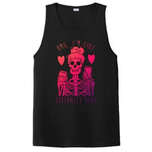 Omg Im Like Literally Dead Lazy Halloween Costume Skeleton Gift PosiCharge Competitor Tank