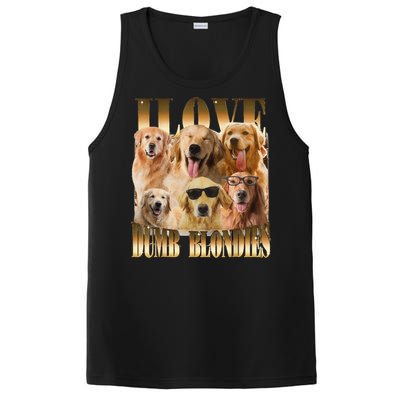 Outfit I Love Dumb Blondes Funny Meme Dog Lover PosiCharge Competitor Tank