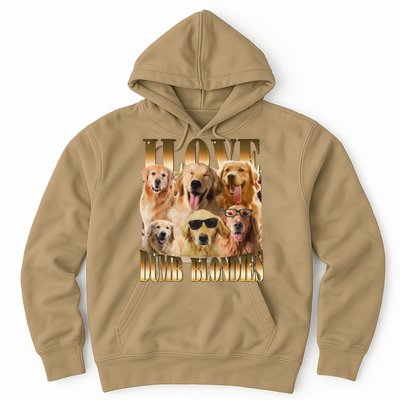 Outfit I Love Dumb Blondes Funny Meme Dog Lover Hoodie