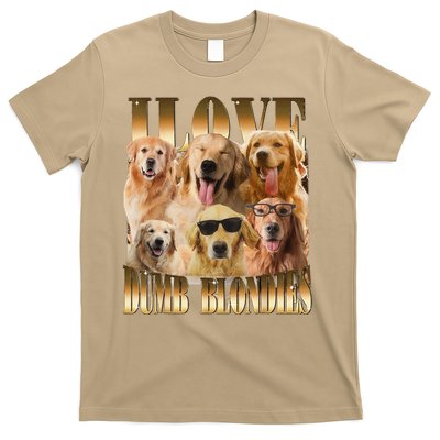 Outfit I Love Dumb Blondes Funny Meme Dog Lover T-Shirt