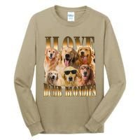 Outfit I Love Dumb Blondes Funny Meme Dog Lover Tall Long Sleeve T-Shirt