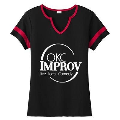 Okc Improv Live Local Comedy Ladies Halftime Notch Neck Tee