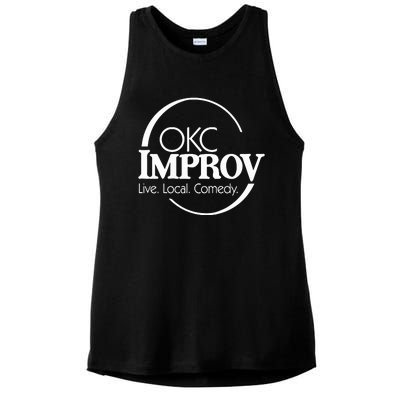 Okc Improv Live Local Comedy Ladies PosiCharge Tri-Blend Wicking Tank