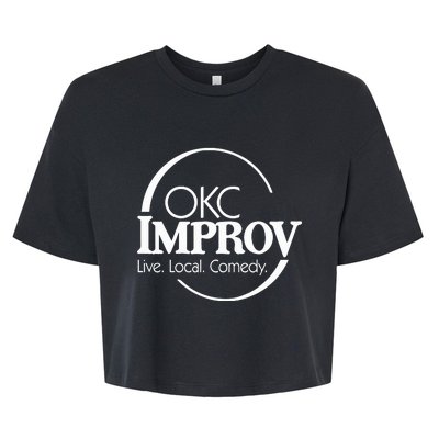 Okc Improv Live Local Comedy Bella+Canvas Jersey Crop Tee