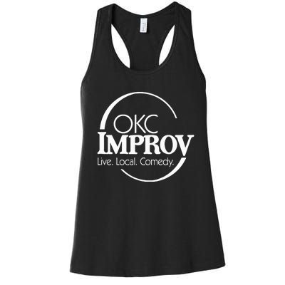 Okc Improv Live Local Comedy Women's Racerback Tank