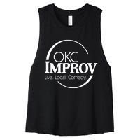 Okc Improv Live Local Comedy Women's Racerback Cropped Tank