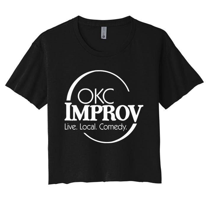 Okc Improv Live Local Comedy Women's Crop Top Tee