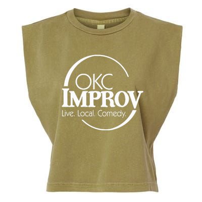 Okc Improv Live Local Comedy Garment-Dyed Women's Muscle Tee