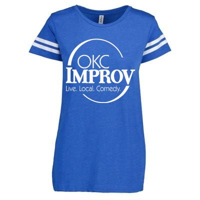 Okc Improv Live Local Comedy Enza Ladies Jersey Football T-Shirt