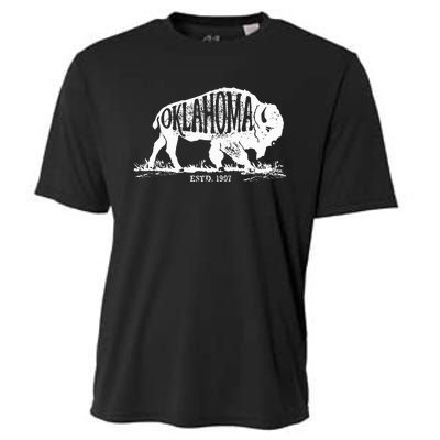 Oklahoma I Love State Arrow Bison Buffalo Cooling Performance Crew T-Shirt