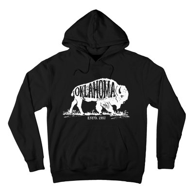 Oklahoma I Love State Arrow Bison Buffalo Hoodie