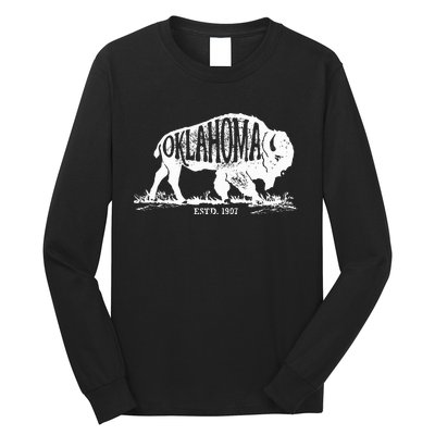 Oklahoma I Love State Arrow Bison Buffalo Long Sleeve Shirt