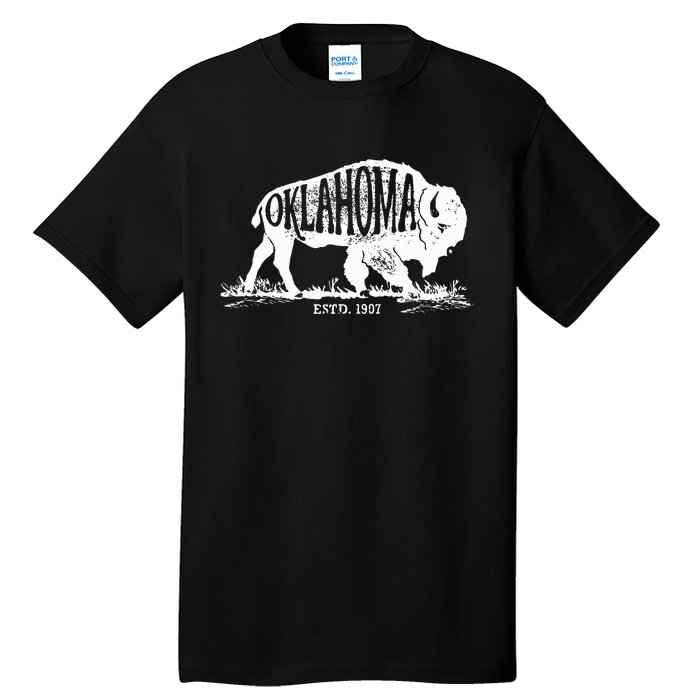 Oklahoma I Love State Arrow Bison Buffalo Tall T-Shirt