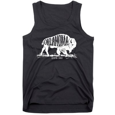 Oklahoma I Love State Arrow Bison Buffalo Tank Top