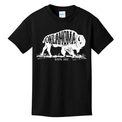 Oklahoma I Love State Arrow Bison Buffalo Kids T-Shirt