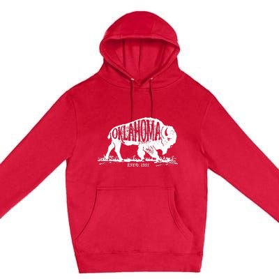 Oklahoma I Love State Arrow Bison Buffalo Premium Pullover Hoodie