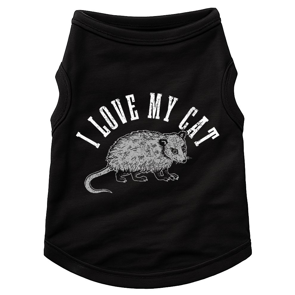 Opossum I Love My Cat Funny Opossum Doggie Tank