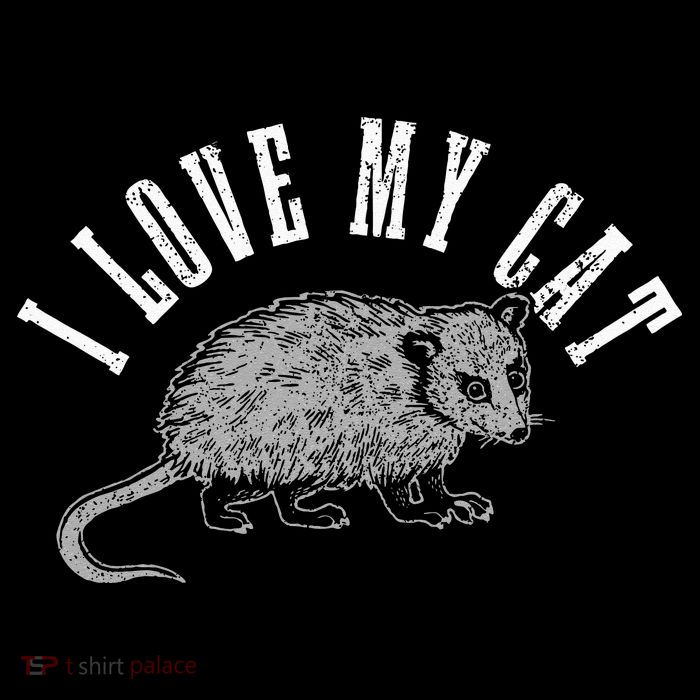 Opossum I Love My Cat Funny Opossum Tall T-Shirt