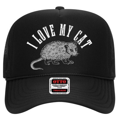 Opossum I Love My Cat Funny Opossum Trucker Hat