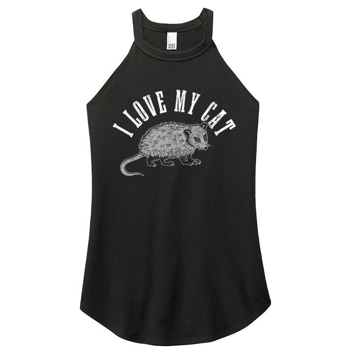 Opossum I Love My Cat Funny Opossum Women's Perfect Tri Rocker Tank