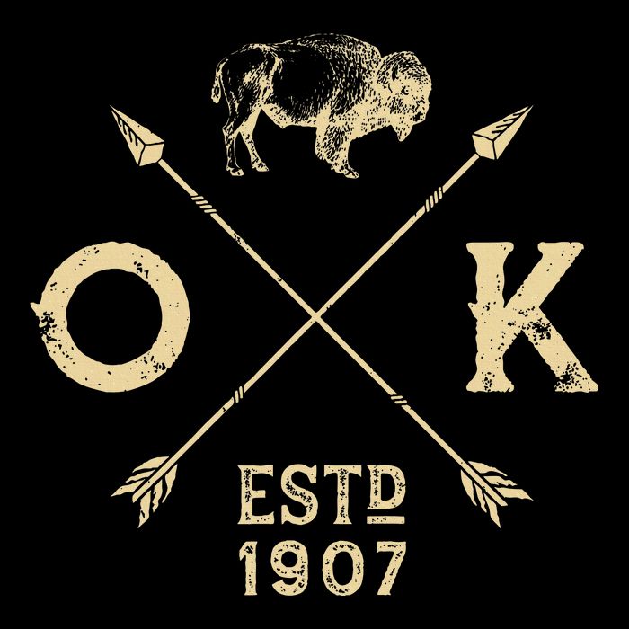Oklahoma I Love State Arrow Bison Buffalo Tank Top