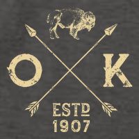 Oklahoma I Love State Arrow Bison Buffalo Vector Backpack