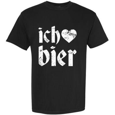 Oktoberfest I Love Beer Ich Heart Bier German Drinking Garment-Dyed Heavyweight T-Shirt