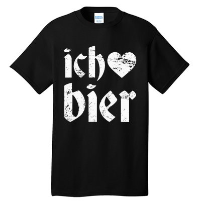 Oktoberfest I Love Beer Ich Heart Bier German Drinking Tall T-Shirt