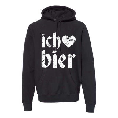 Oktoberfest I Love Beer Ich Heart Bier German Drinking Premium Hoodie