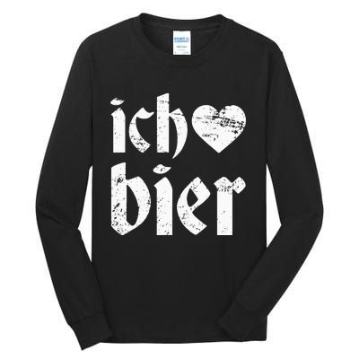 Oktoberfest I Love Beer Ich Heart Bier German Drinking Tall Long Sleeve T-Shirt