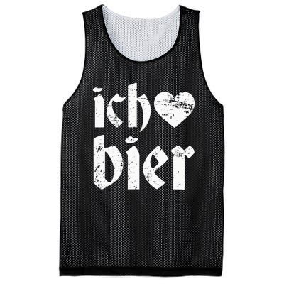 Oktoberfest I Love Beer Ich Heart Bier German Drinking Mesh Reversible Basketball Jersey Tank