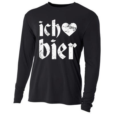 Oktoberfest I Love Beer Ich Heart Bier German Drinking Cooling Performance Long Sleeve Crew