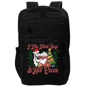 Olaf I Like Warm Hugs And Hot Cocoa Olaf Christmas Impact Tech Backpack