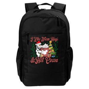 Olaf I Like Warm Hugs And Hot Cocoa Olaf Christmas Daily Commute Backpack