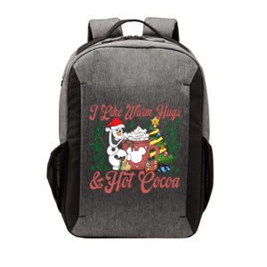 Olaf I Like Warm Hugs And Hot Cocoa Olaf Christmas Vector Backpack