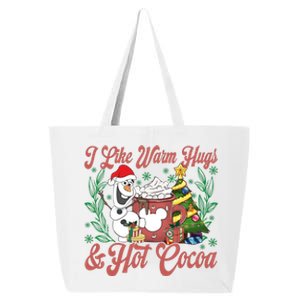 Olaf I Like Warm Hugs And Hot Cocoa Olaf Christmas 25L Jumbo Tote