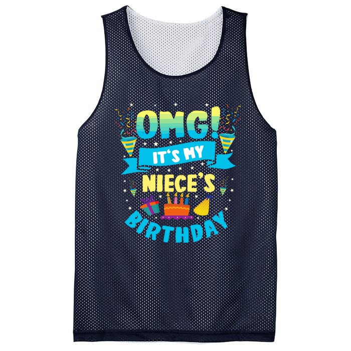 Omg ItS My Niece Birthday Mesh Reversible Basketball Jersey Tank