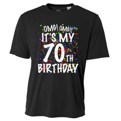 Omg Its My 70th Birthday 70 Year Old Happy Birthday Cooling Performance Crew T-Shirt